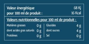 Tableau valeur énergétique tonic Saint Loup