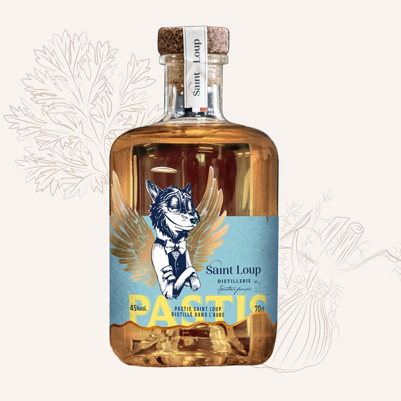 Bouteille de Pastis Saint Loup spiritueux français